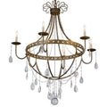 Meyda Tiffany Azaleia 6 Light 42" Wide Crystal Candle Style Chandelier
