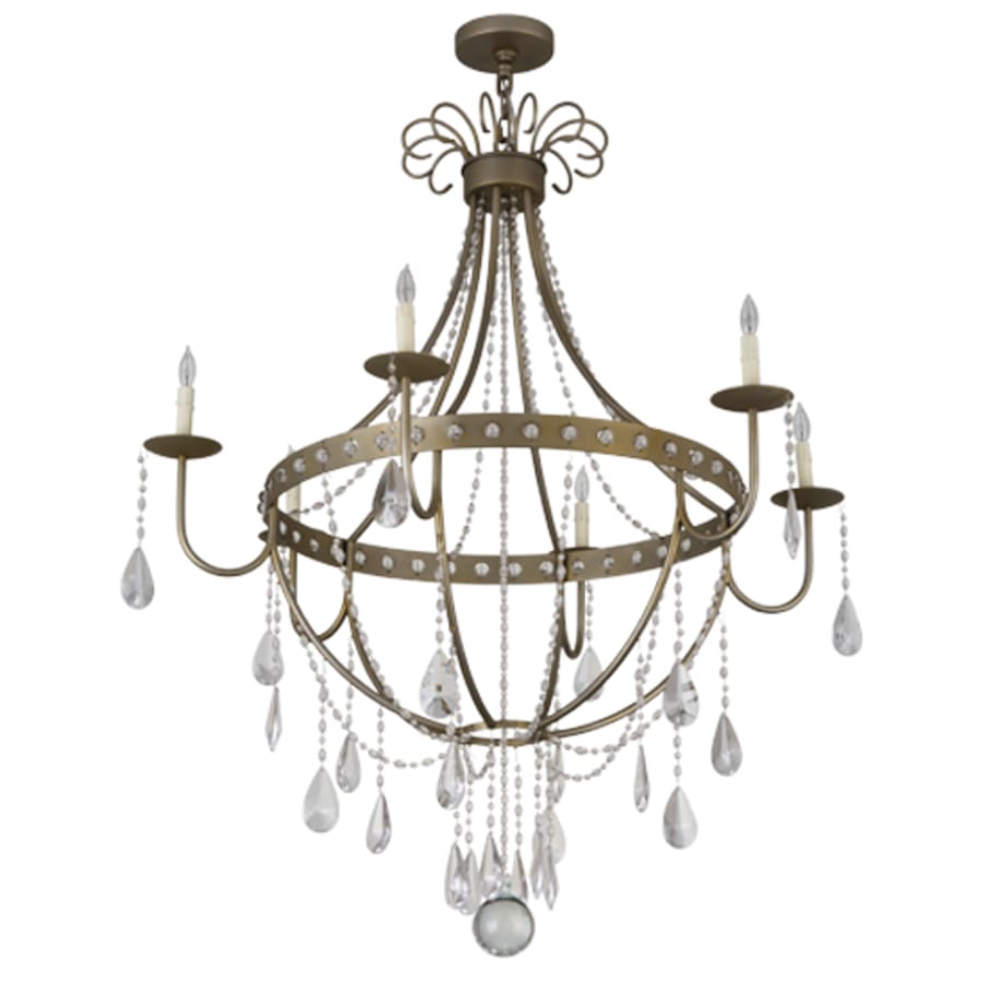 Meyda Tiffany Azaleia 6 Light 42" Wide Crystal Candle Style Chandelier