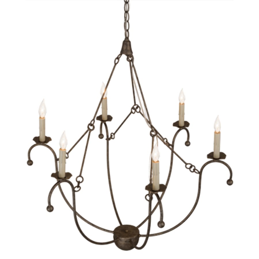 Meyda Tiffany Vienna 6 Light 32" Wide Taper Candle Style Chandelier