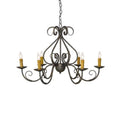 Meyda Tiffany Jenna 6 Light 36" Wide Taper Candle Style Chandelier