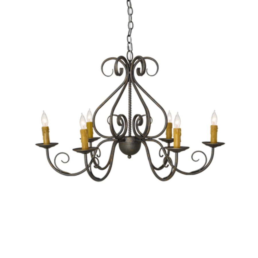 Meyda Tiffany Jenna 6 Light 36" Wide Taper Candle Style Chandelier