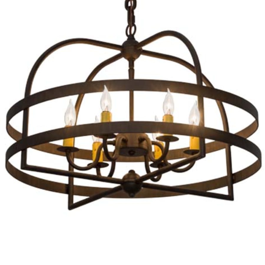 Meyda Tiffany Aldari 6 Light 22" Wide Taper Candle Style Chandelier
