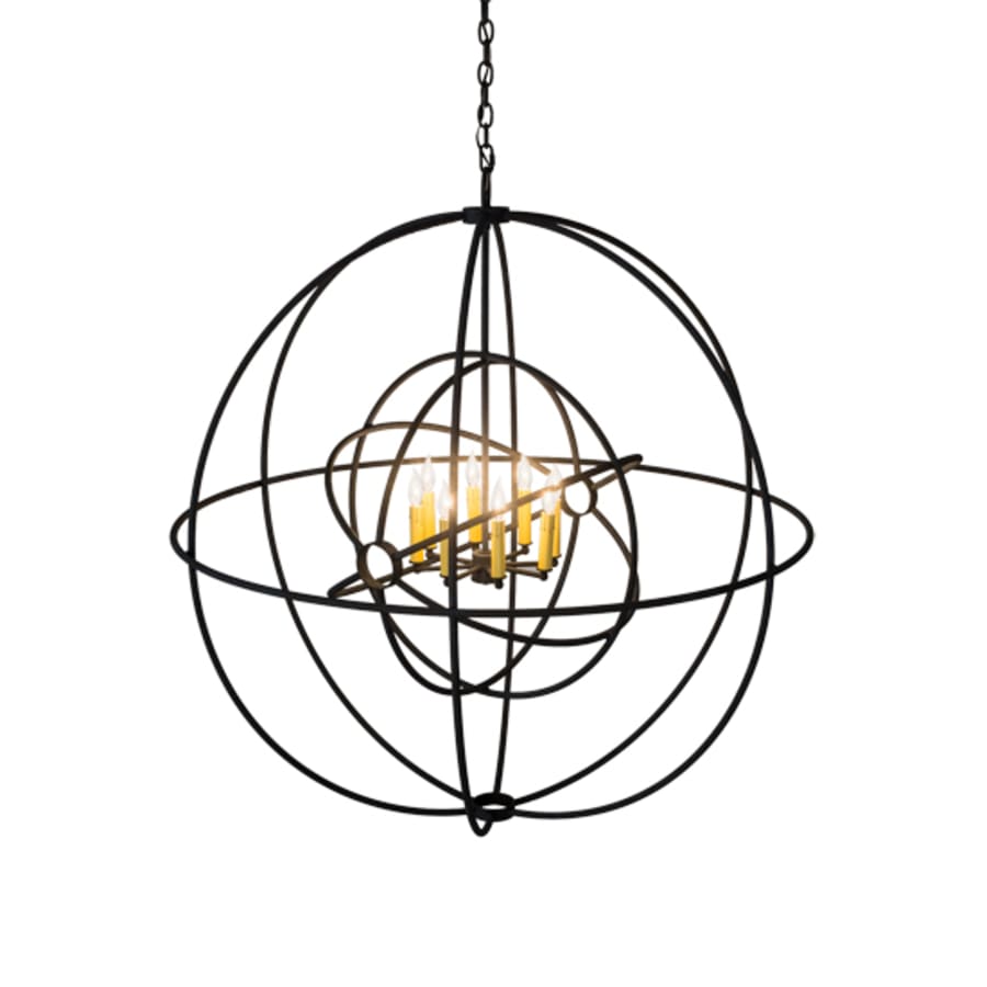 Meyda Tiffany Atom Enerjisi 8 Light 43" Wide Taper Candle Globe Chandelier