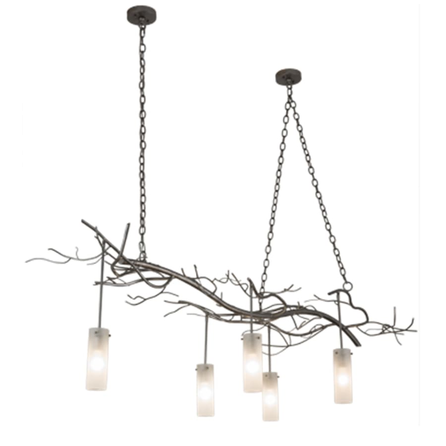 Meyda Tiffany Winter Solstice 5 Light 72" Wide Linear Chandelier
