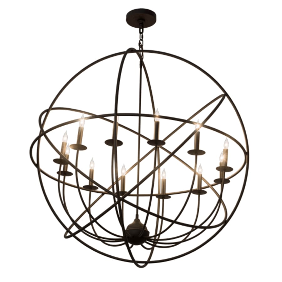 Meyda Tiffany Atom Enerjisi 12 Light 42" Wide Taper Candle Globe Chandelier