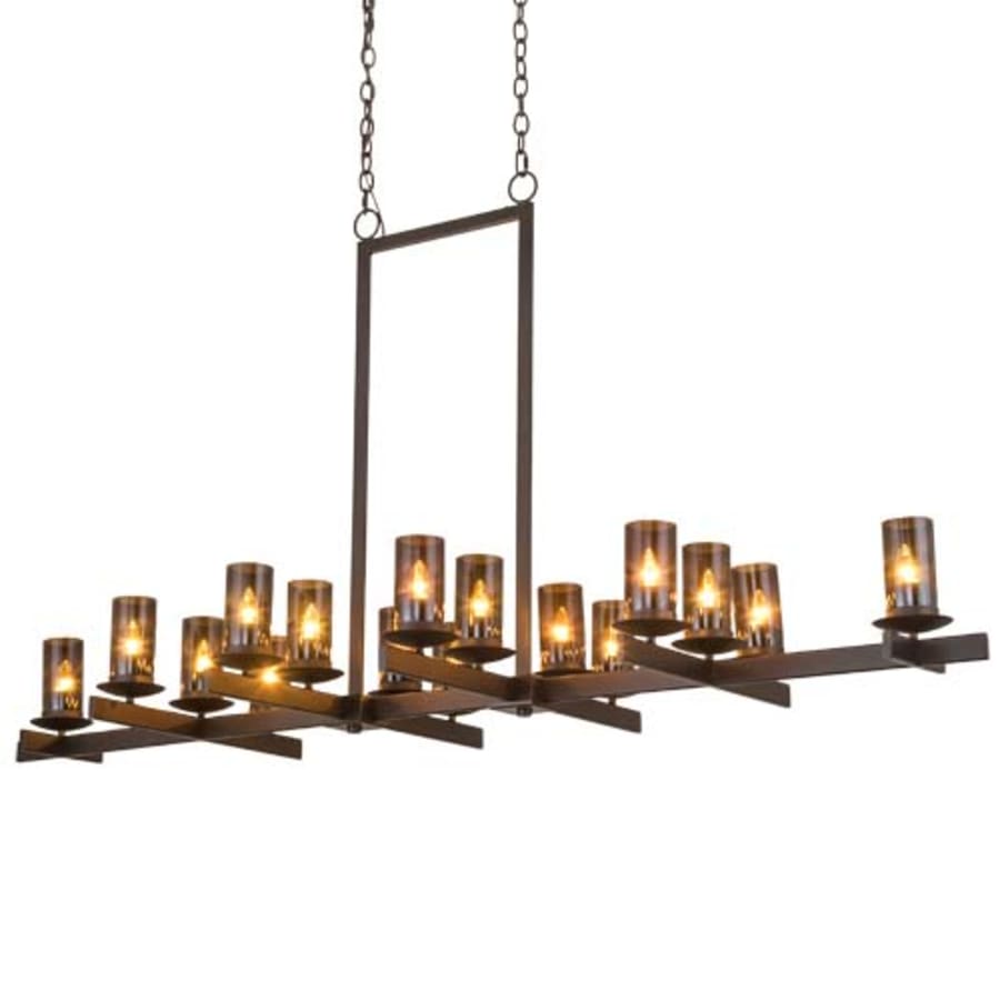 Meyda Tiffany Long Dante 16 Light 72" Wide Linear Chandelier