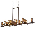 Meyda Tiffany Long Dante 16 Light 72" Wide Linear Chandelier