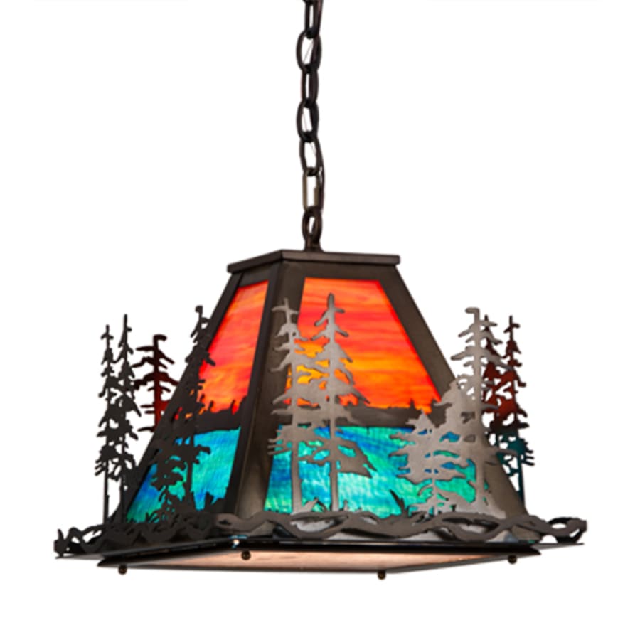Meyda Tiffany Tall Pines 3 Light 22" Wide Pendant