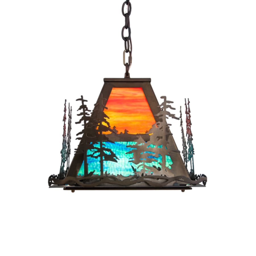 Meyda Tiffany Tall Pines 3 Light 22" Wide Pendant