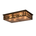 Meyda Tiffany Bears and Moose at Lake 8 Light 35" Wide Flush Mount Ceiling Fixture
