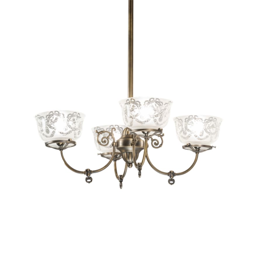 Meyda Tiffany Revival Gas and Electric 4 Light 27" Wide Chandelier