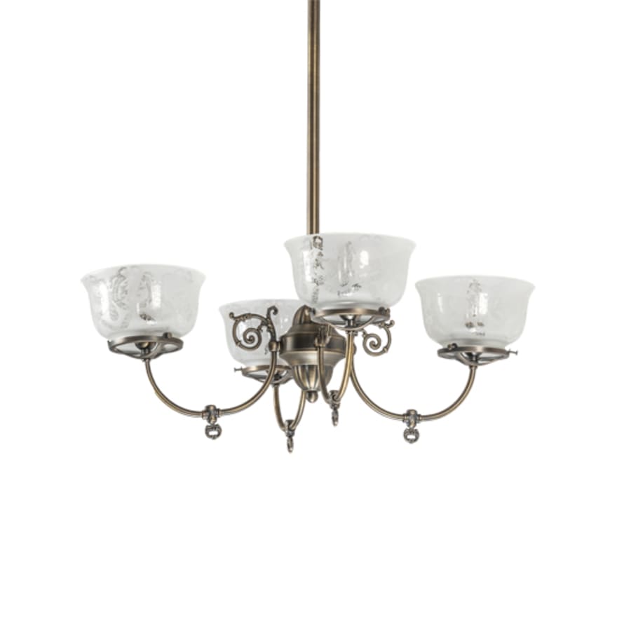 Meyda Tiffany Revival Gas and Electric 4 Light 27" Wide Chandelier