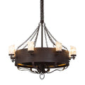 Meyda Tiffany Parnella 6 Light 54" Wide Pillar Candle Chandelier