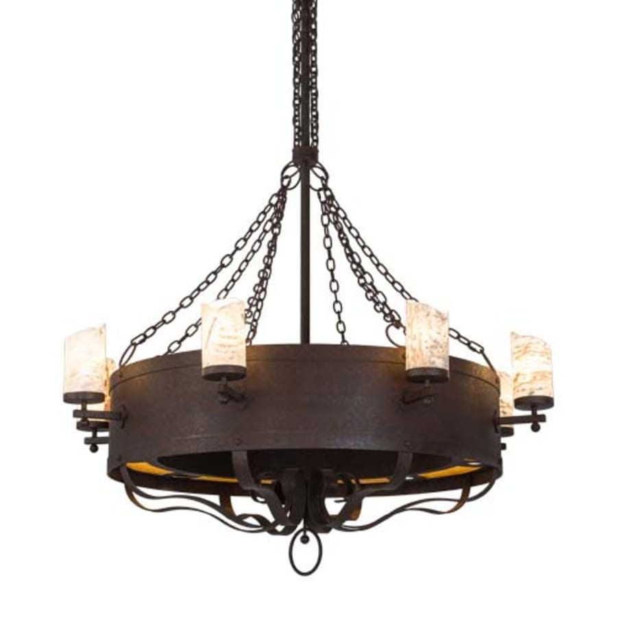 Meyda Tiffany Parnella 6 Light 54" Wide Pillar Candle Chandelier