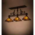 Meyda Tiffany Tall Pines 3 Light 45" Wide Linear Pendant