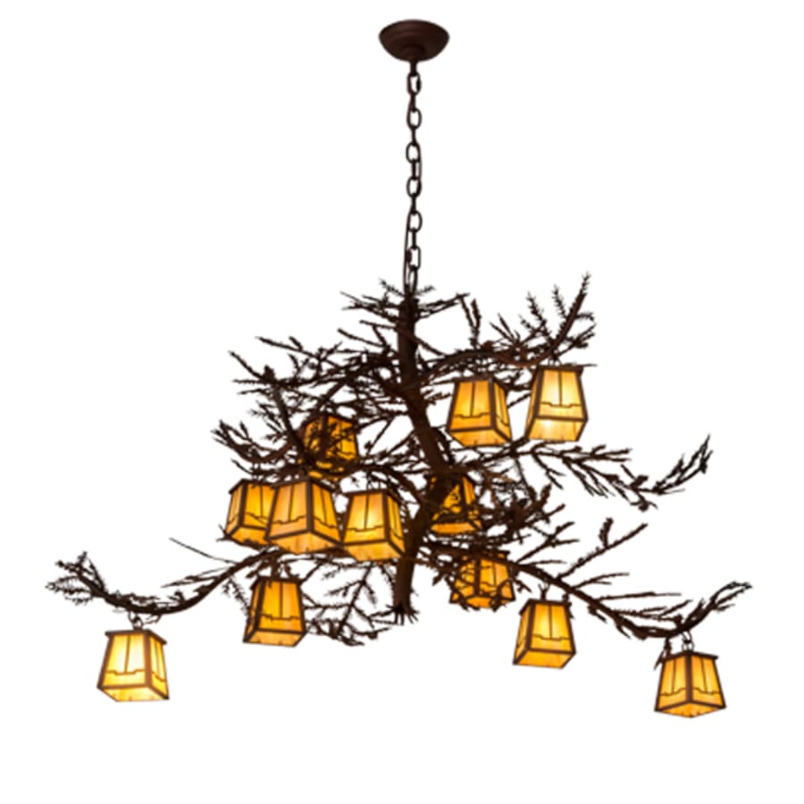 Meyda Tiffany Pine Branch Valley View 12 Light 40" Wide Chandelier