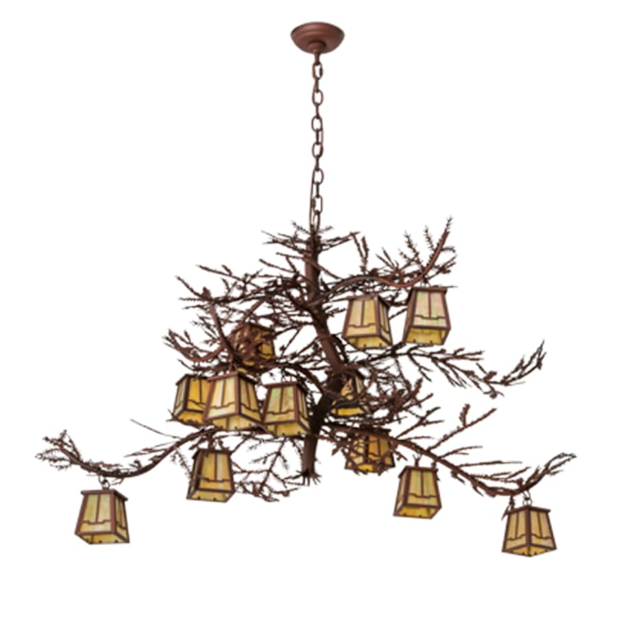 Meyda Tiffany Pine Branch Valley View 12 Light 40" Wide Chandelier