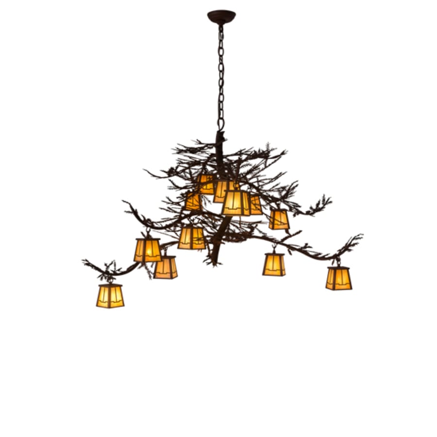 Meyda Tiffany Pine Branch Valley View 12 Light 40" Wide Chandelier