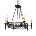 Meyda Tiffany Topridge 6 Light 28" Wide Taper Candle Style Chandelier