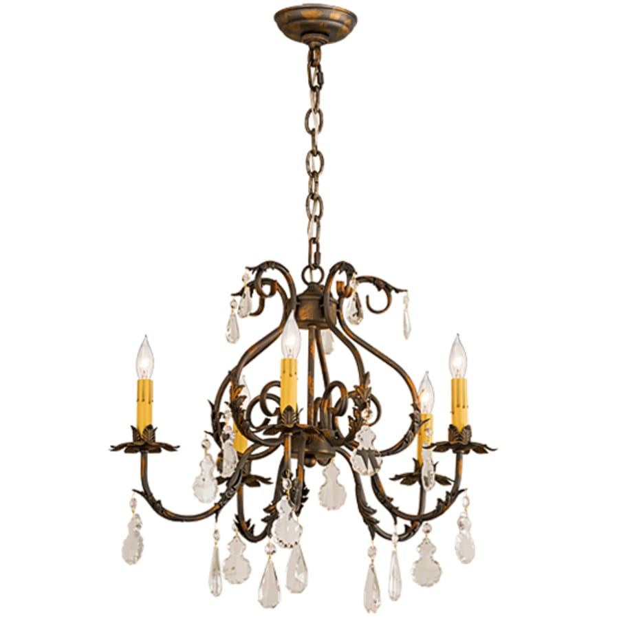 Meyda Tiffany Chantilly 5 Light 24" Wide Crystal Candle Style Chandelier