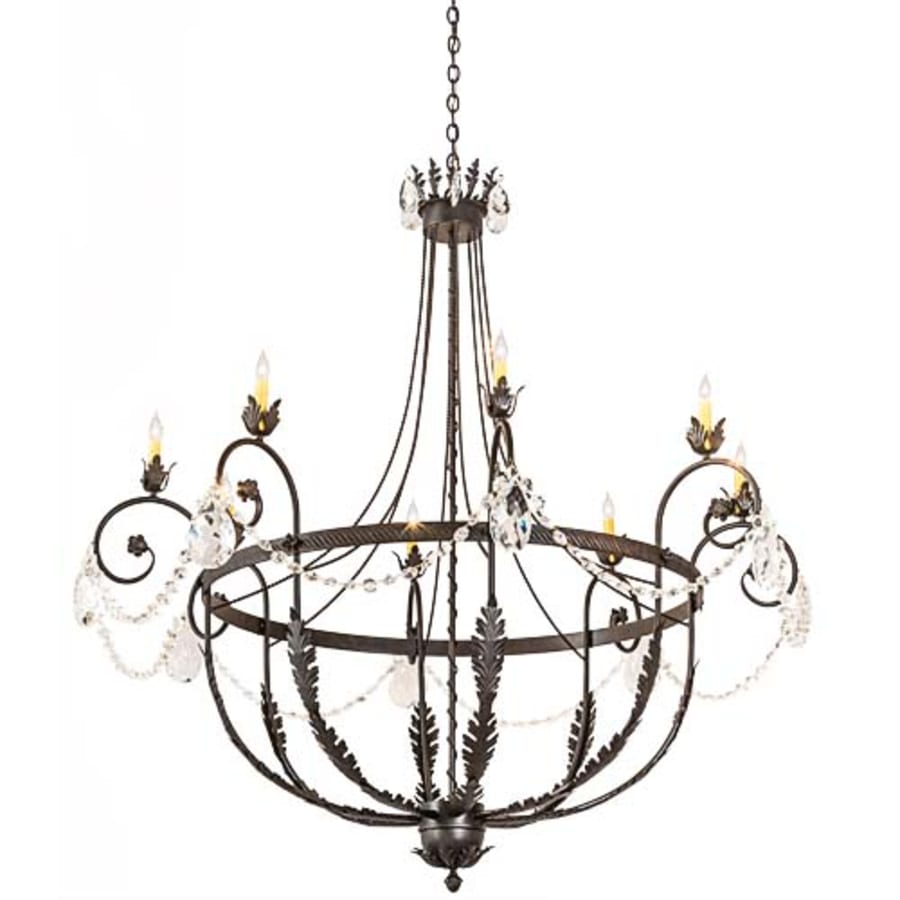 Meyda Tiffany Antonia 8 Light 58" Wide Crystal Candle Style Chandelier