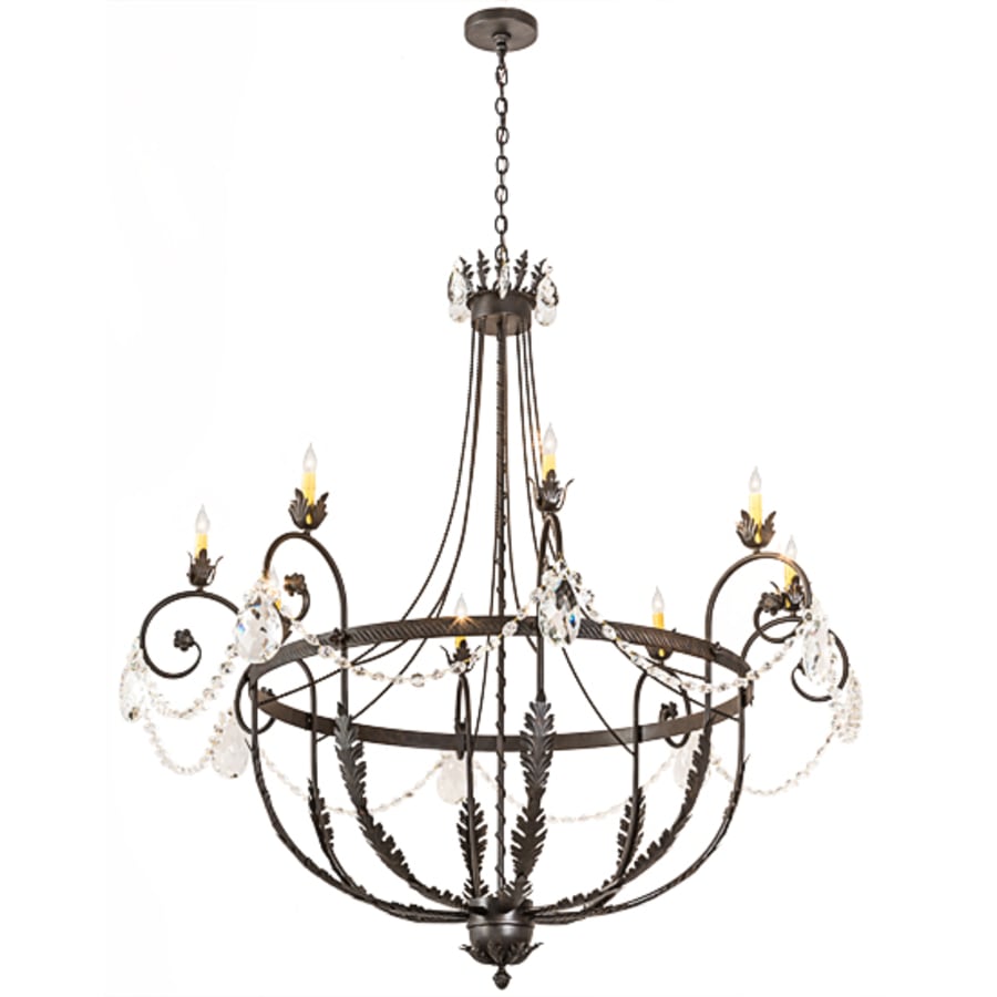 Meyda Tiffany Antonia 8 Light 58" Wide Crystal Candle Style Chandelier