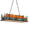 Meyda Tiffany 6 Light 54" Wide Billiard Linear Pendant