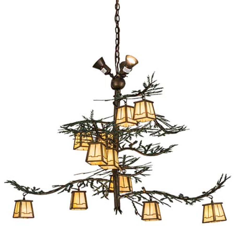 Meyda Tiffany Pine Branch Valley View 12 Light 52" Wide Chandelier