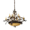 Meyda Tiffany Greenbriar Oak 11 Light 42" Wide Taper Candle Style Chandelier