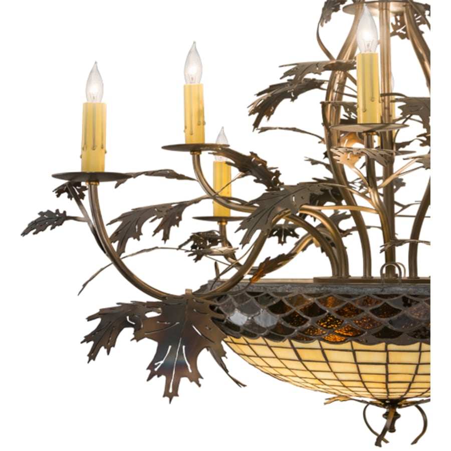 Meyda Tiffany Greenbriar Oak 11 Light 42" Wide Taper Candle Style Chandelier