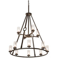 Meyda Tiffany Loxley Hugo 12 Light 38" Wide Ring Chandelier