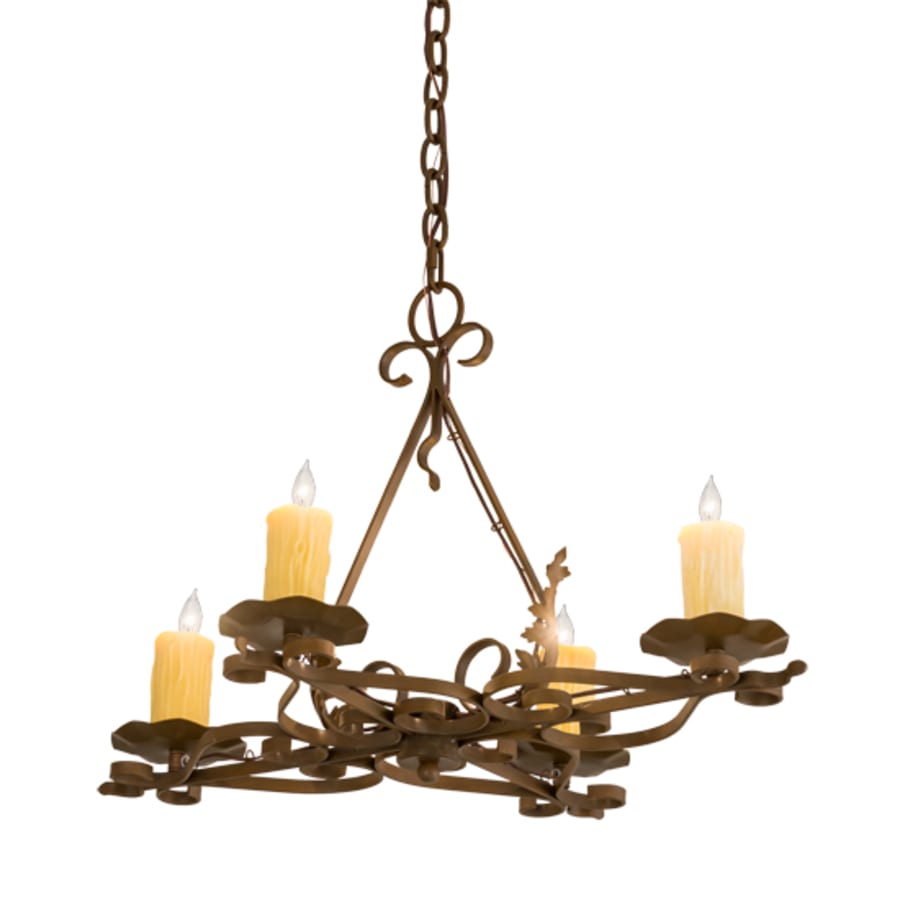 Meyda Tiffany Elianna 4 Light 22" Wide Taper Candle Style Chandelier