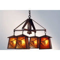 Meyda Tiffany Whispering Pines 4 Light 38" Wide Chandelier with Brown Mica Shade
