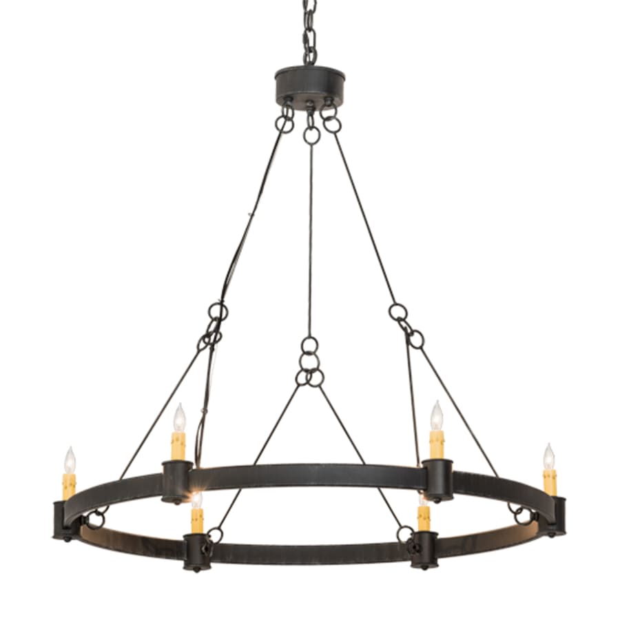 Meyda Tiffany Kenosha 6 Light 36" Wide Taper Candle Style Chandelier