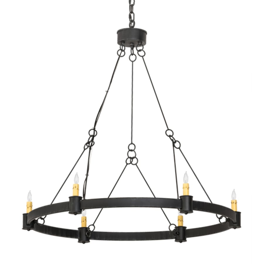 Meyda Tiffany Kenosha 6 Light 36" Wide Taper Candle Style Chandelier