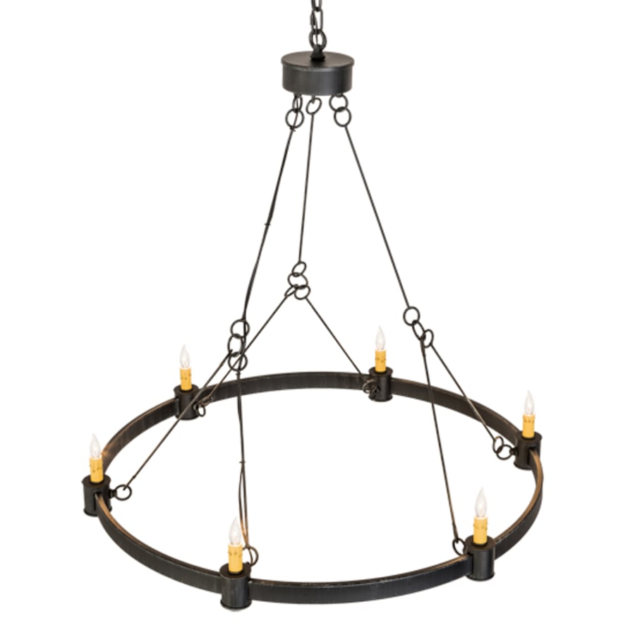 Meyda Tiffany Kenosha 6 Light 36" Wide Taper Candle Style Chandelier