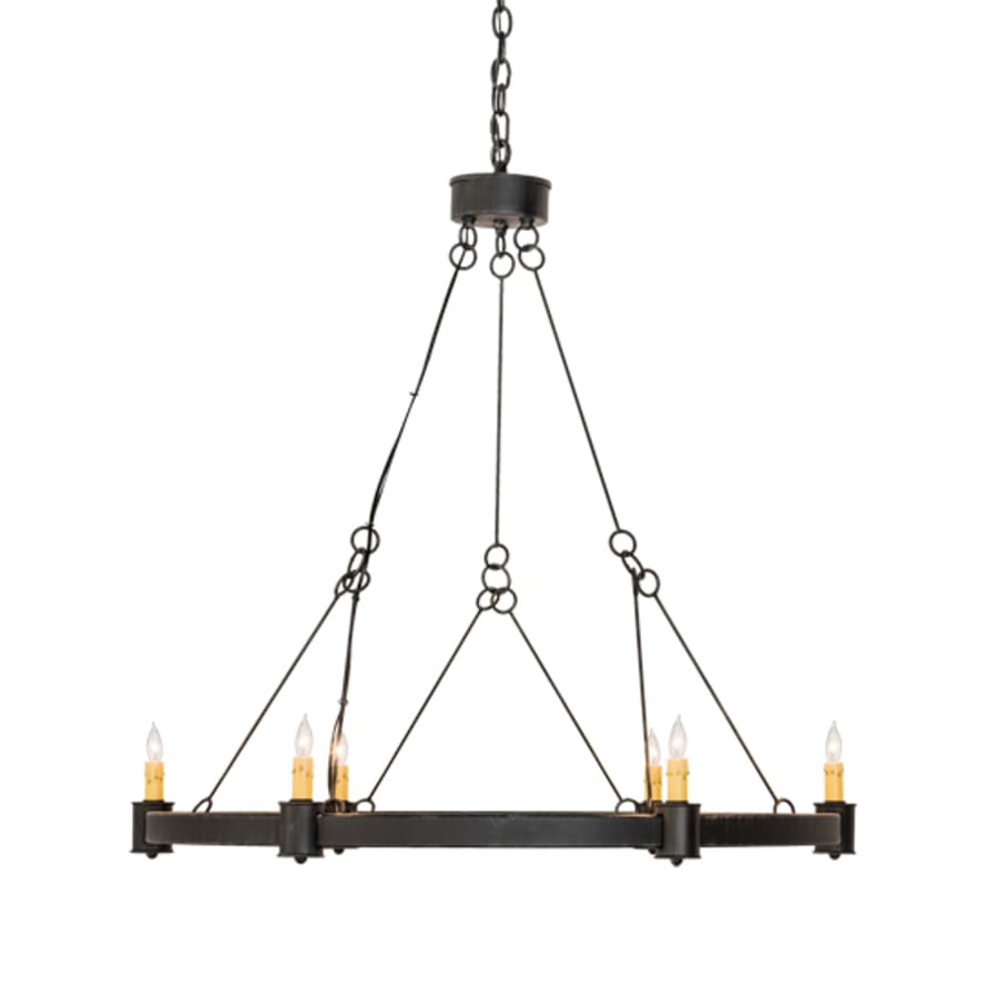 Meyda Tiffany Kenosha 6 Light 36" Wide Taper Candle Style Chandelier