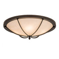Meyda Tiffany Dominga 4 Light 24" Wide Flush Mount Bowl Ceiling Fixture - Oil Rubbed Bronze Finish