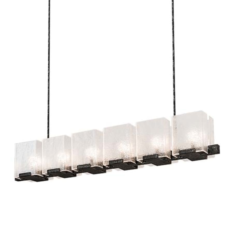 Meyda Tiffany Long Ice Cube 6 Light 60" Wide Linear Chandelier