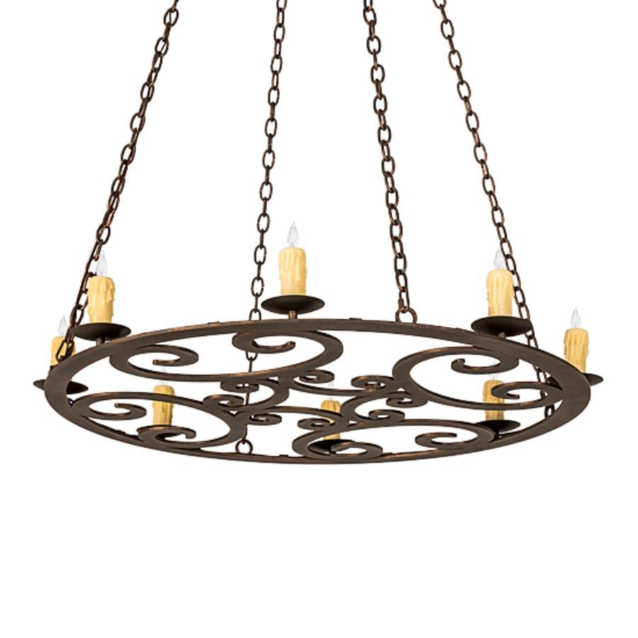 Meyda Tiffany 8 Light 42" Wide Taper Candle Pendant