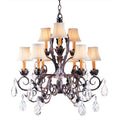 Meyda Tiffany New Country French 9 Light 26" Wide Crystal Chandelier
