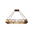 Meyda Tiffany Gothic Fleur-De-Lis 2 Light 48" Wide Billiard Chandelier with Silver Mica Shade
