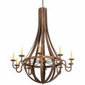 Meyda Tiffany Barrel Stave 10 Light 54" Wide Taper Candle Style Chandelier