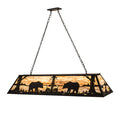 Meyda Tiffany 9 Light 60" Wide Billiard Linear Pendant