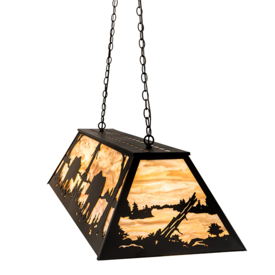 Meyda Tiffany 9 Light 60" Wide Billiard Linear Pendant