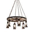 Meyda Tiffany Miners Lantern 6 Light 40" Wide Lantern Chandelier