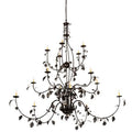 Meyda Tiffany Oak Leaf 15 Light 96" Wide Taper Candle Style Chandelier