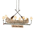 Meyda Tiffany Personalized Canoe 8 Light 57" Wide Linear Chandelier