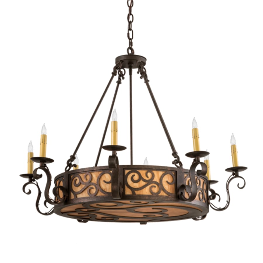 Meyda Tiffany Delano 10 Light 36" Wide Taper Candle Style Chandelier