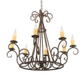 Meyda Tiffany Marguerite 8 Light 42" Wide Taper Candle Style Chandelier